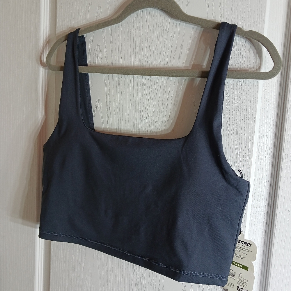 Love & Sports NWT Dark Gray Gold Print Logo Women's Sizes 12/14 L And 16/18 XL